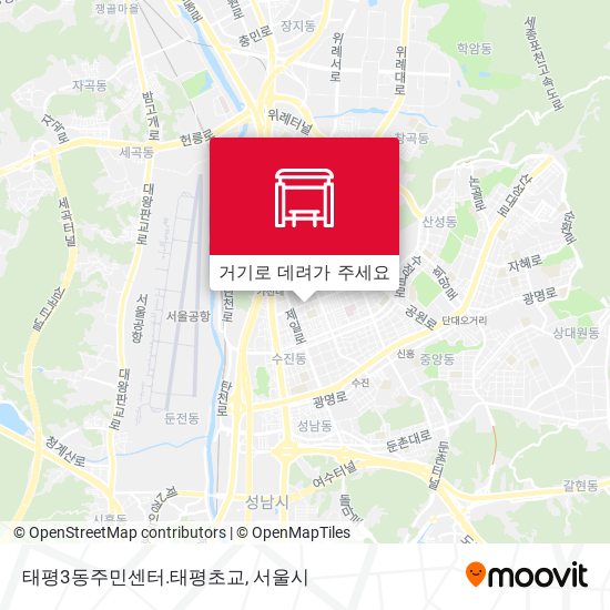 태평3동주민센터.태평초교 지도