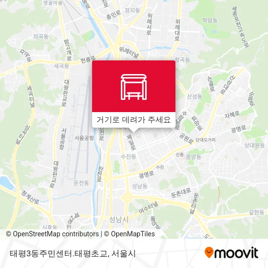 태평3동주민센터.태평초교 지도