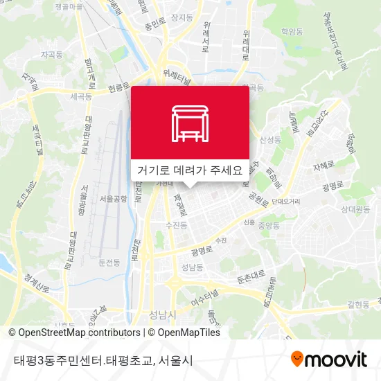 태평3동주민센터.태평초교 지도