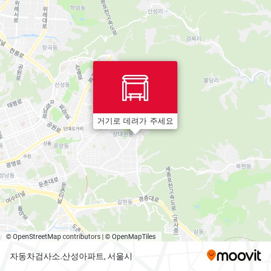 자동차검사소.산성아파트 지도