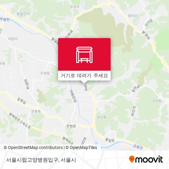 서울시립고양병원입구 지도
