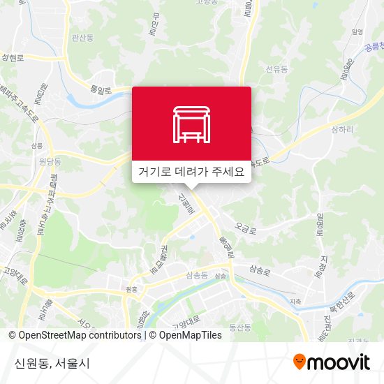 신원동 지도