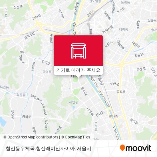 철산동우체국.철산래미안자이아 지도