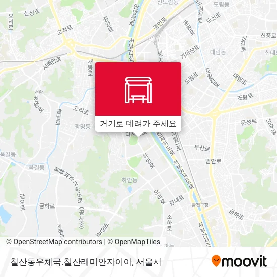 철산동우체국.철산래미안자이아 지도