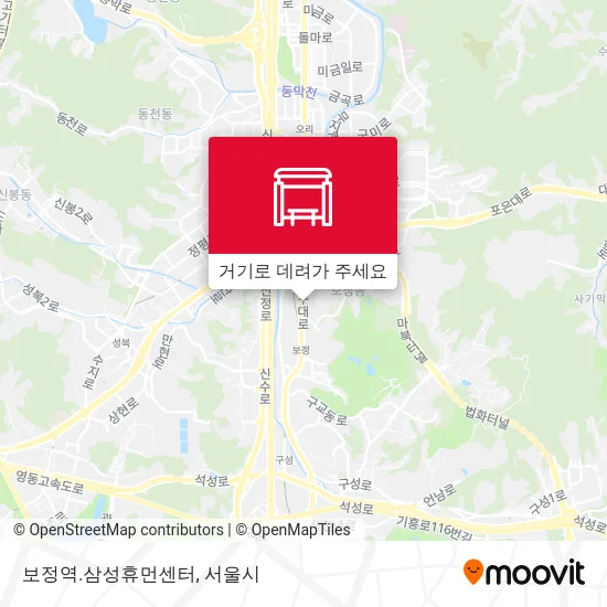 보정역.삼성휴먼센터 지도