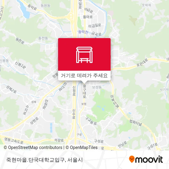 죽현마을.단국대학교입구 지도