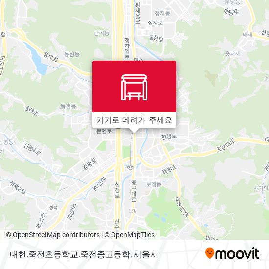 대현.죽전초등학교.죽전중고등학 지도