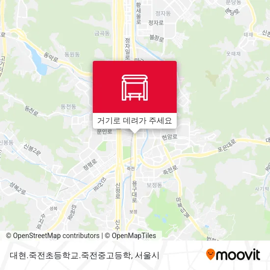 대현.죽전초등학교.죽전중고등학 지도