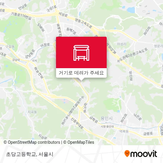 초당고등학교 지도