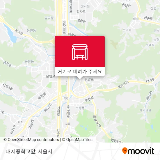 대지중학교앞 지도