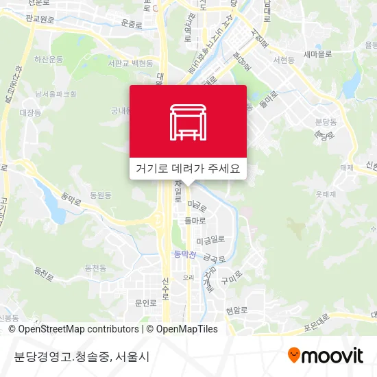분당경영고.청솔중 지도
