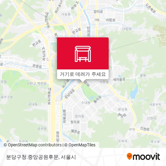 분당구청.중앙공원후문 지도
