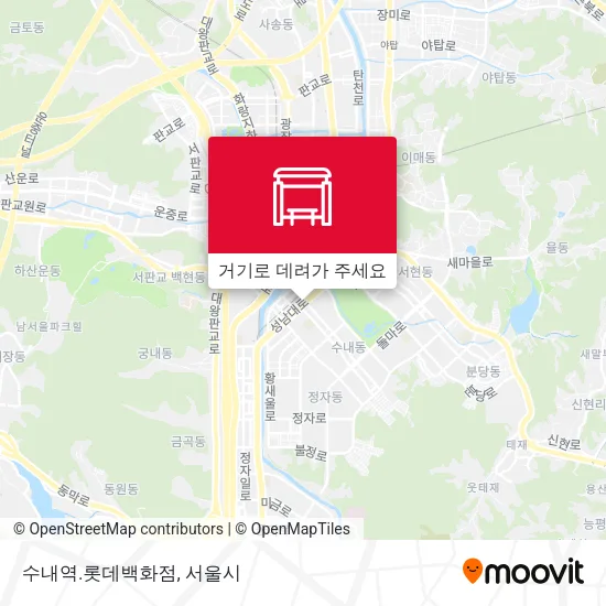 수내역.롯데백화점 지도