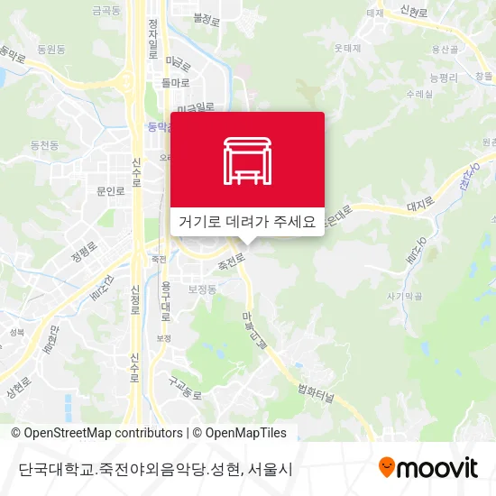 단국대학교.죽전야외음악당.성현 지도
