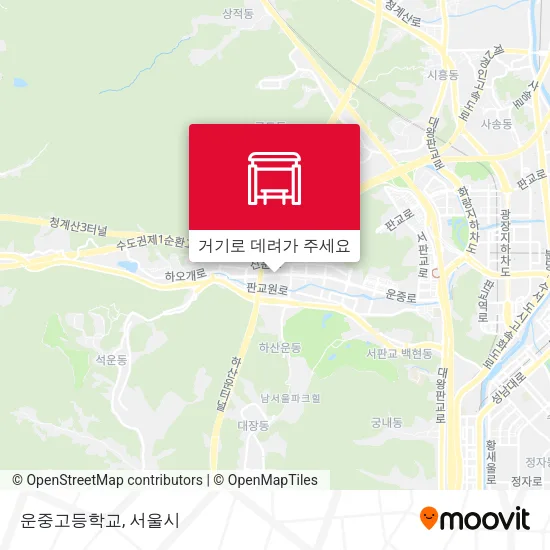 운중고등학교 지도