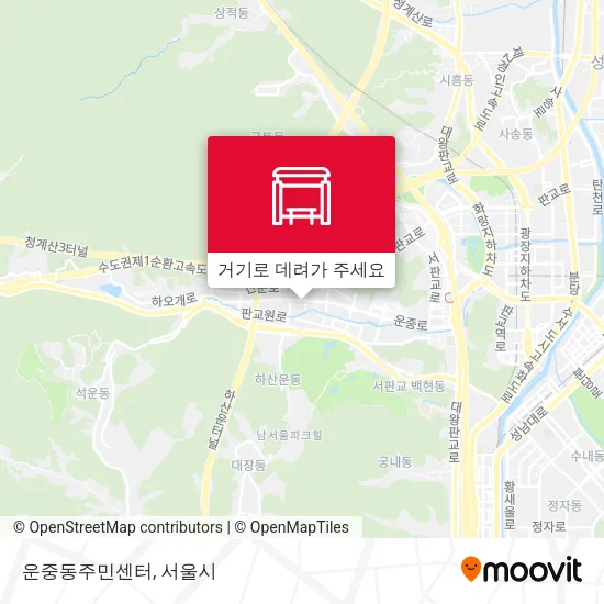 운중동주민센터 지도