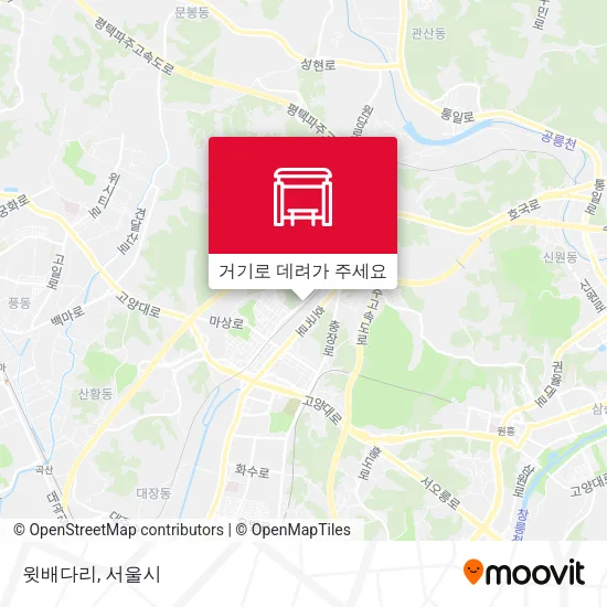 윗배다리 지도