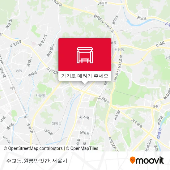 주교동.원릉방앗간 지도