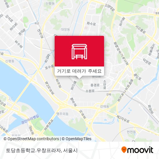 토당초등학교.우창프라자 지도