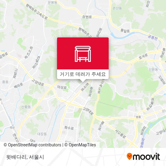 윗배다리 지도