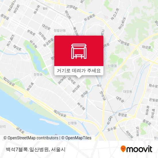 백석7블록.일산병원 지도