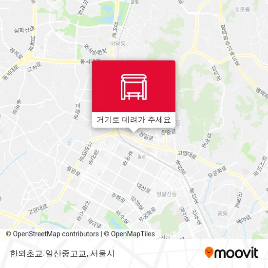 한뫼초교.일산중고교 지도