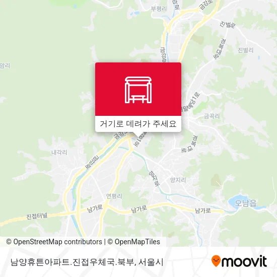 남양휴튼아파트.진접우체국.북부 지도