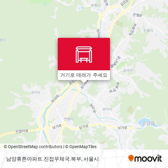 남양휴튼아파트.진접우체국.북부 지도