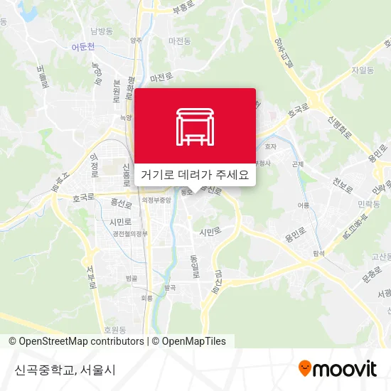신곡중학교 지도