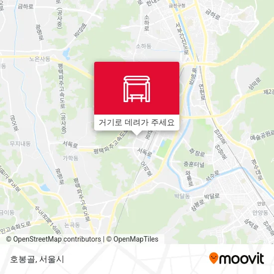 호봉골 지도