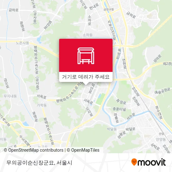 무의공이순신장군묘 지도