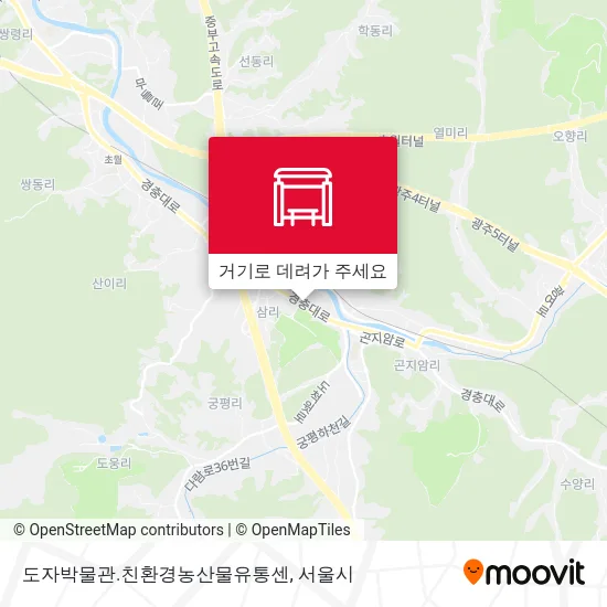 도자박물관.친환경농산물유통센 지도