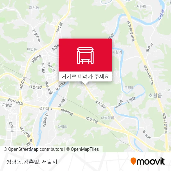 쌍령동.김촌말 지도