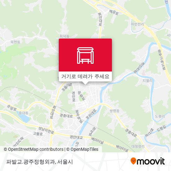 파발교.광주정형외과 지도