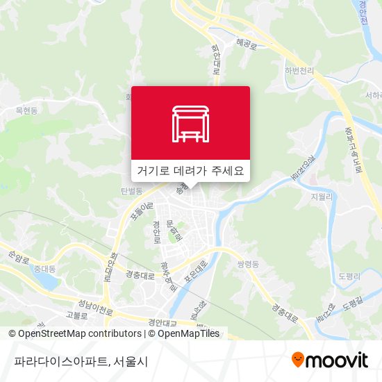 파라다이스아파트 지도