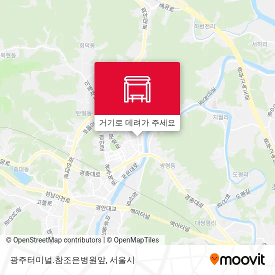 광주터미널.참조은병원앞 지도