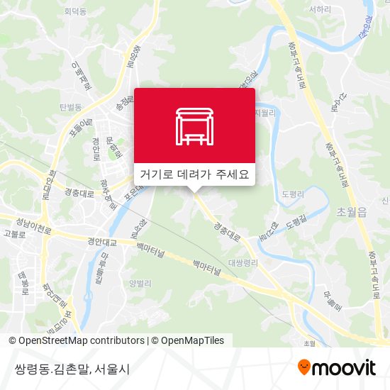 쌍령동.김촌말 지도