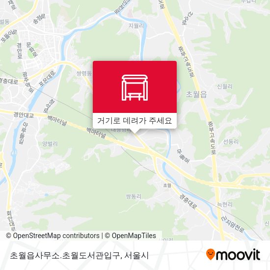 초월읍사무소.초월도서관입구 지도