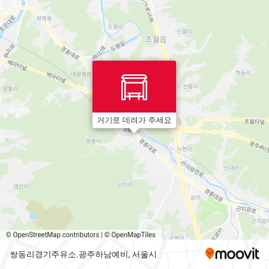 쌍동리경기주유소.광주하남예비 지도