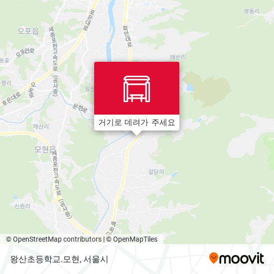 왕산초등학교.모현 지도
