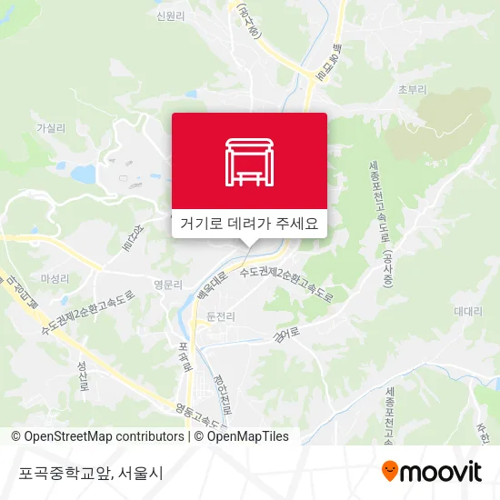 포곡중학교앞 지도