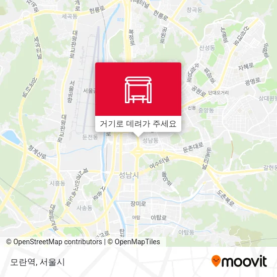 모란역 지도
