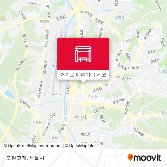 모란고개 지도