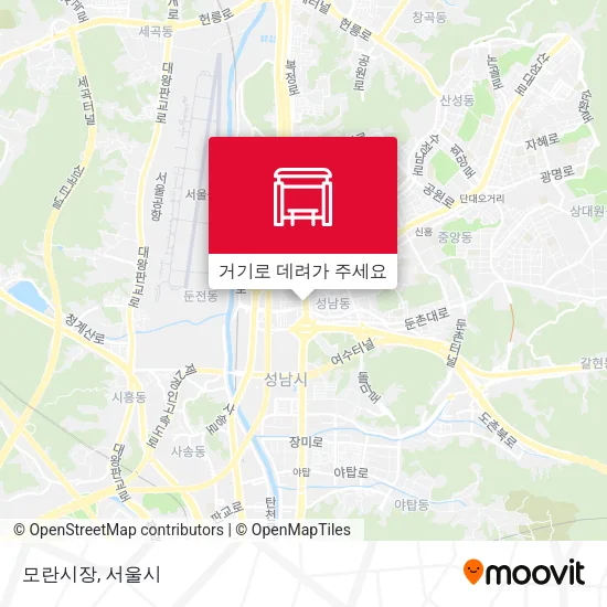모란시장 지도