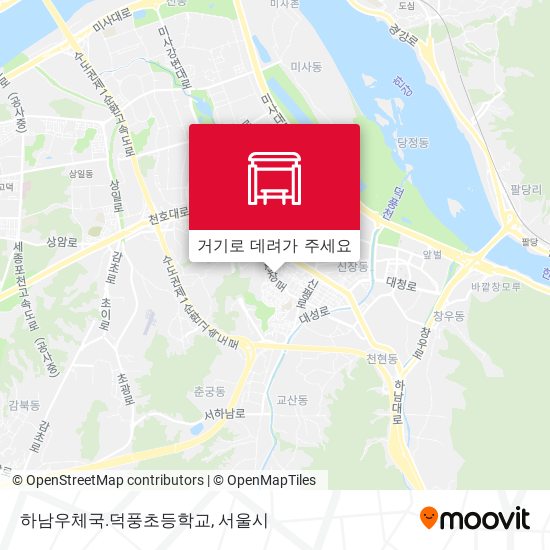 하남우체국.덕풍초등학교 지도