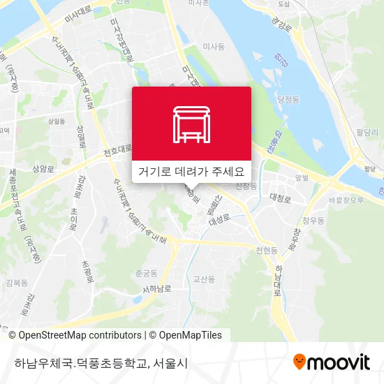 하남우체국.덕풍초등학교 지도