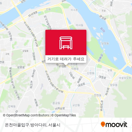 온천마을입구.방아다리 지도