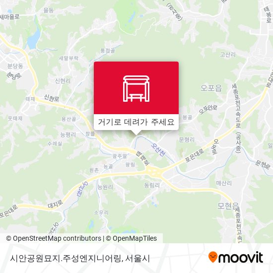 시안공원묘지.주성엔지니어링 지도