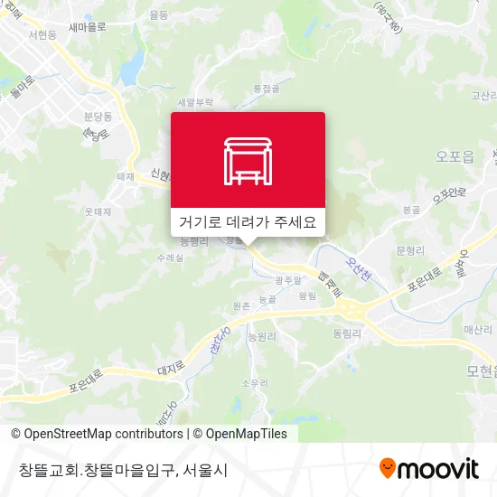 창뜰교회.창뜰마을입구 지도