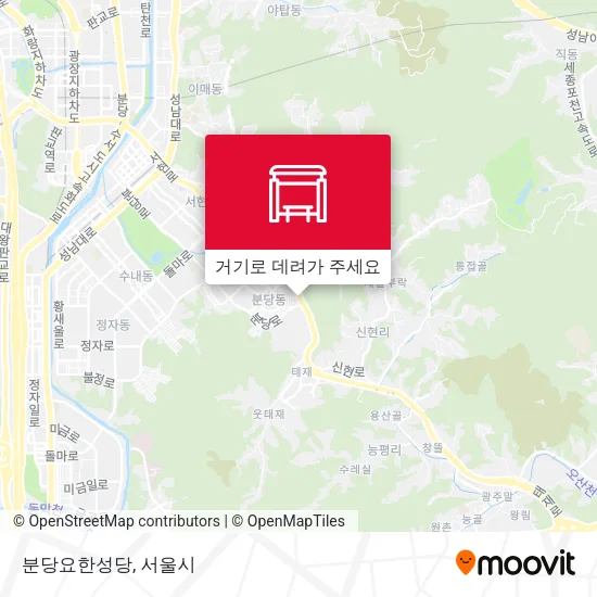 분당요한성당 지도